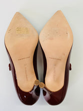 Load image into Gallery viewer, Manolo Blahnik Merlot Mary Jane Pumps Size 37