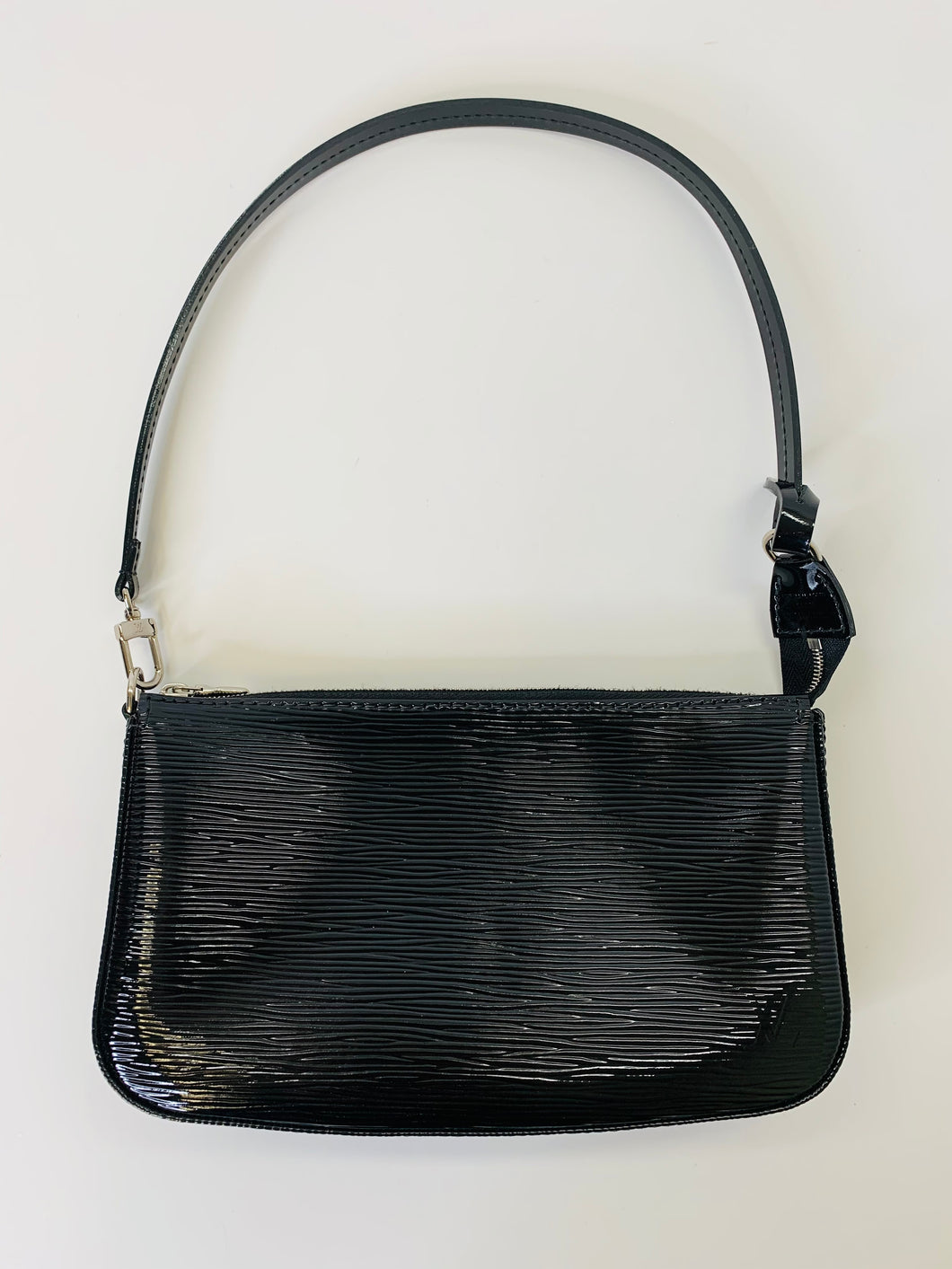 LOUIS VUITTON Epi Leather Pochette Accessories Handbag Clutch Dark Brown  Bag