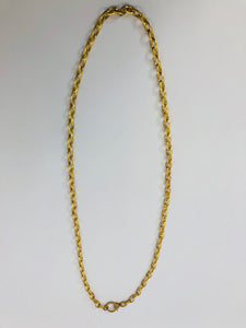 Rainey Elizabeth Long Brass and Diamond Necklace