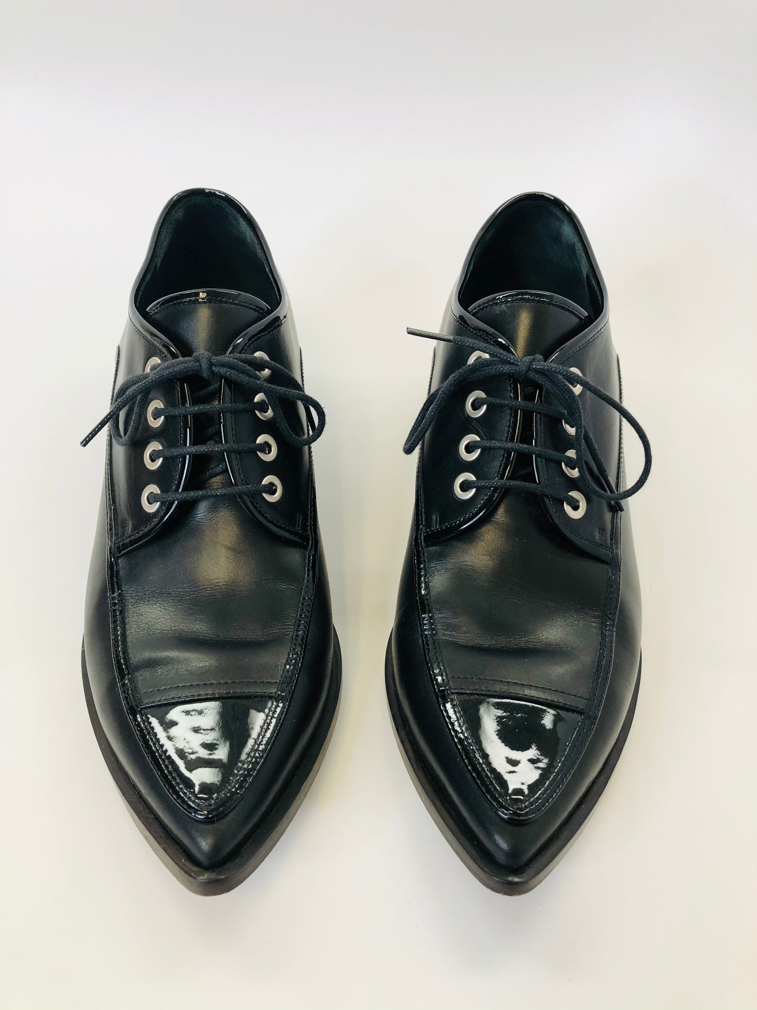 CHANEL Black Leather Lace Up Shoes Size 40 – JDEX Styles