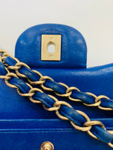 Load image into Gallery viewer, CHANEL Blue Large Classic Double Flap Bag