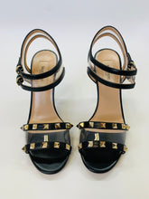 Load image into Gallery viewer, Valentino Garavani Black Rockstud Sandals Size 37