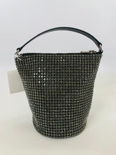 Load image into Gallery viewer, Alexander Wang Black Rhinestone Mesh and Leather Drysack Bag