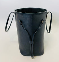 Load image into Gallery viewer, Louis Vuitton Black Epi Neverfull MM and Pouch