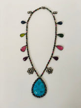 Load image into Gallery viewer, Rainey Elizabeth Sapphire, Diamond and Turquoise Necklace