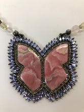 Load image into Gallery viewer, Rainey Elizabeth Rhodocrochite Butterfly Short Necklace