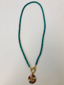 Rainey Elizabeth Turquoise Bead Necklace
