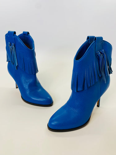 Valentino Garavani Blue Fringe Boots Size 37