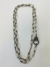 Load image into Gallery viewer, Rainey Elizabeth Sterling Silver And Pave Diamond Long Chain