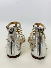 Load image into Gallery viewer, Valentino Garavani Silver Rockstud Sandals Size 35 1/2