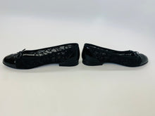Leather ballet flats Chanel Black size 38 EU in Leather - 25687387