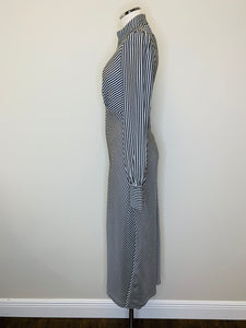 Zimmermann Black and White Stretch Silk Maxi Dress Size 1