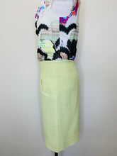 Load image into Gallery viewer, CHANEL Green Tweed Skirt Size 40