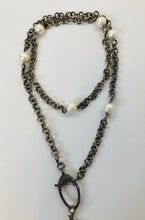 Load image into Gallery viewer, Rainey Elizabeth Chain, Pearl and Pave Diamond Necklace