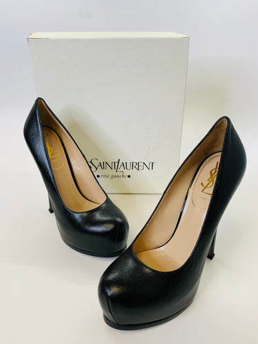 Yves Saint Laurent Black Tribtoo 105 Pumps Size 39