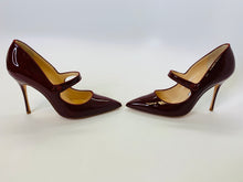 Load image into Gallery viewer, Manolo Blahnik Merlot Mary Jane Pumps Size 37