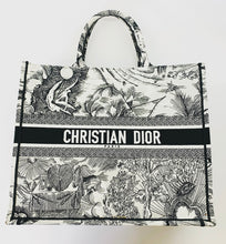 Load image into Gallery viewer, Christian Dior Large Black and Ivory Book Tote