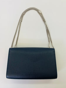 Saint Laurent Navy Blue Classic Medium Kate Chain Cross Body Bag