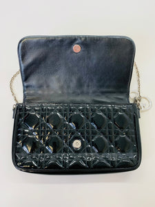 Christian Dior Black Wallet on a Chain Pouch