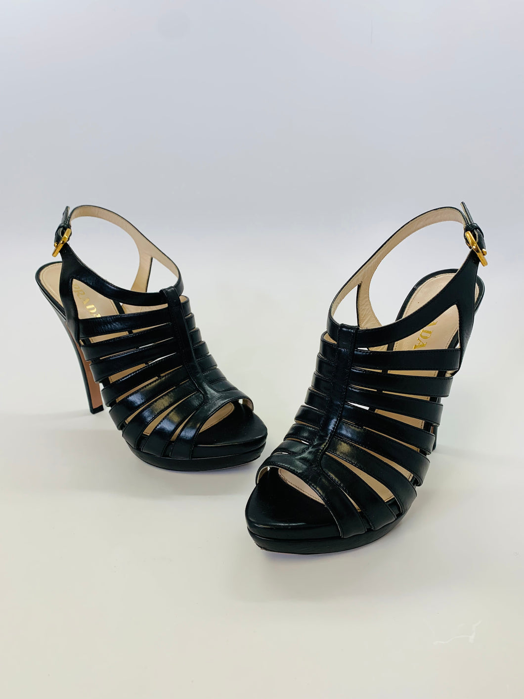 Prada Black Platform Sandals Size 39 1/2