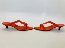 Load image into Gallery viewer, Hermès Orange Suede Sandals Size 40