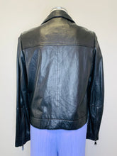 Load image into Gallery viewer, J Brand Black Leather Moto Jacket Size L