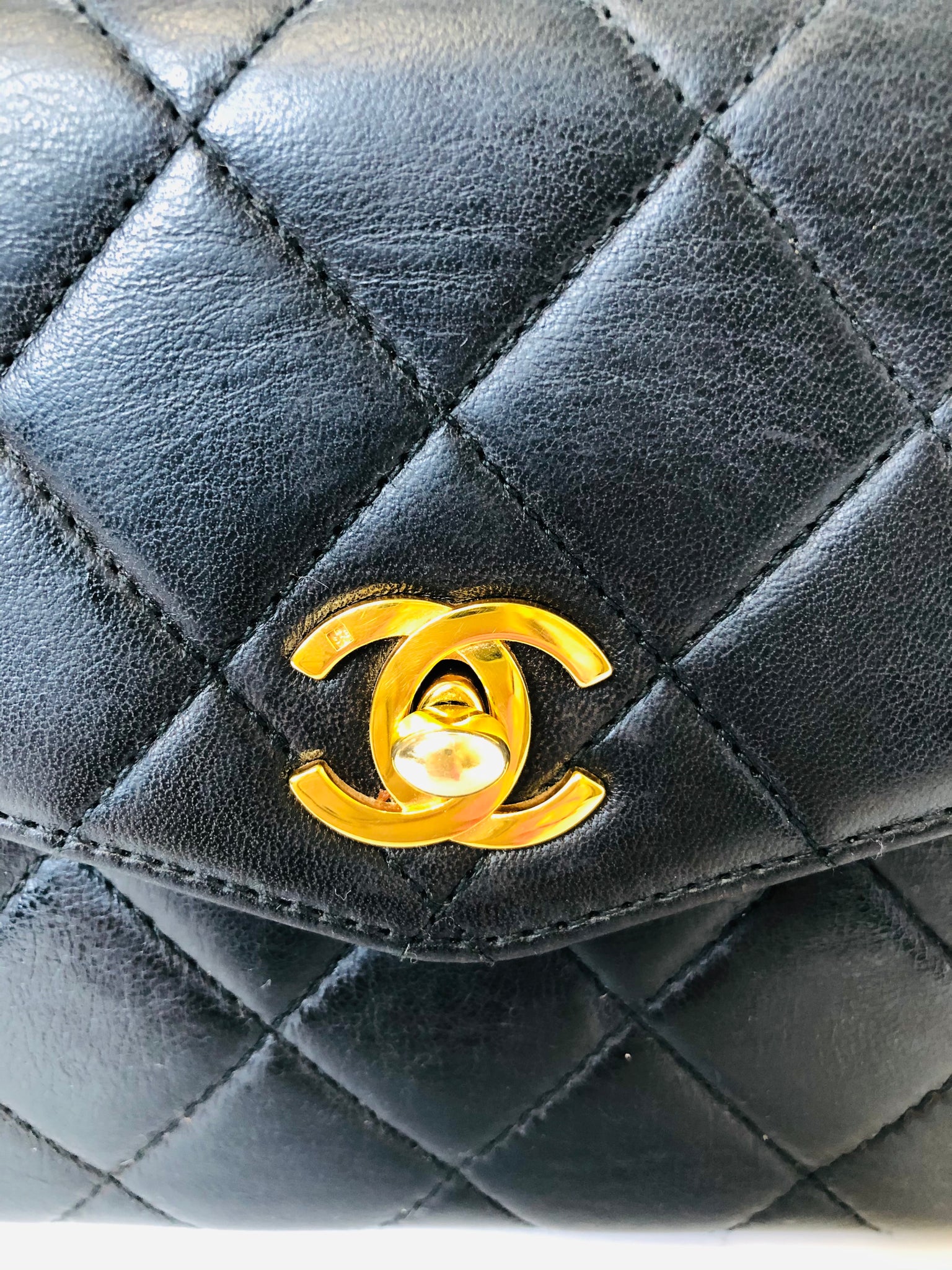 CHANEL  Bags  Vintage Chanel Mini Kelly Flap Bag Beige Lambskin Leather  Top Handle  Poshmark