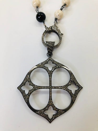 Rainey Elizabeth Large Pave Diamond Pendant