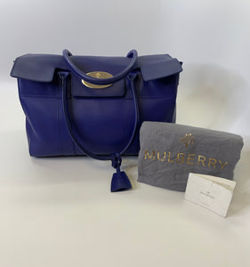 Mulberry Bayswater Cobalt Blue Top Handle Bag