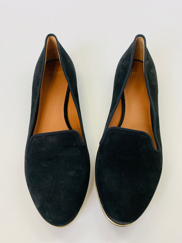 Givenchy Black Suede Flats Size 39 1/2