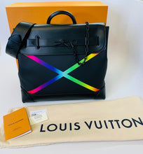 Load image into Gallery viewer, Louis Vuitton Black Rainbow Steamer PM Taiga Bag