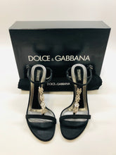 Load image into Gallery viewer, Dolce &amp; Gabbana Satin and Crystal Sandals Size 37 1/2