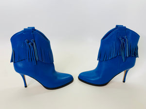 Valentino Garavani Blue Fringe Boots Size 37