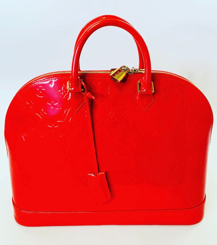 Louis Vuitton Alma GM Epi Patent Handbag