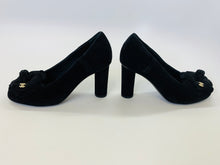 Load image into Gallery viewer, CHANEL Black Camellia Pumps Size 38