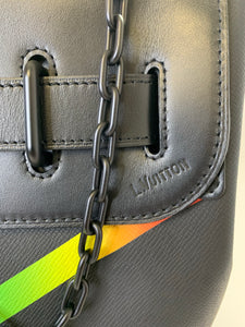 Louis Vuitton Steamer Bag Rainbow Taiga Leather PM Black 125911425