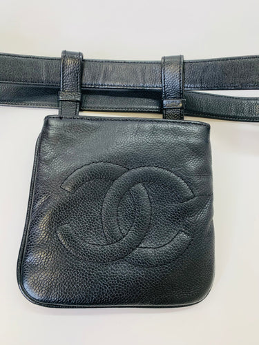 CHANEL Vintage Black Timeless Belt Bag Size 85/34