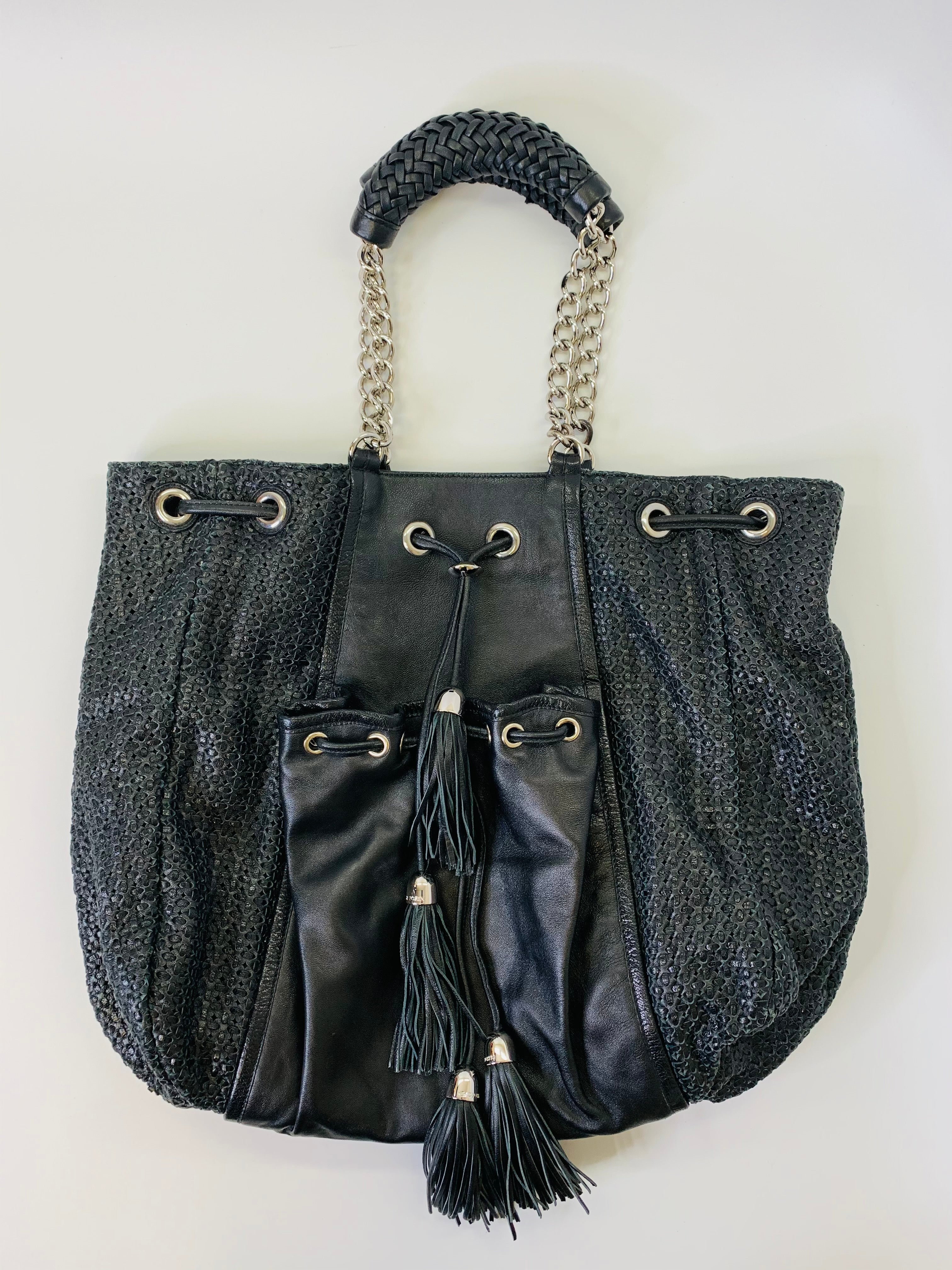 ZAC Zac Posen Leather Smooth Tote Bag - Purple Totes, Handbags