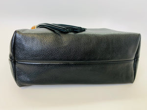 Gucci Black Bamboo Tassel Tote Bag