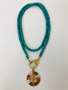 Rainey Elizabeth Turquoise Bead Necklace