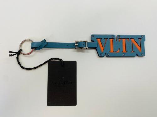 Valentino Garavani Blue Rockstud Key Ring