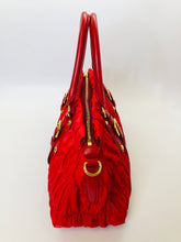 Load image into Gallery viewer, Prada Red Small Gaufre Tote Bag