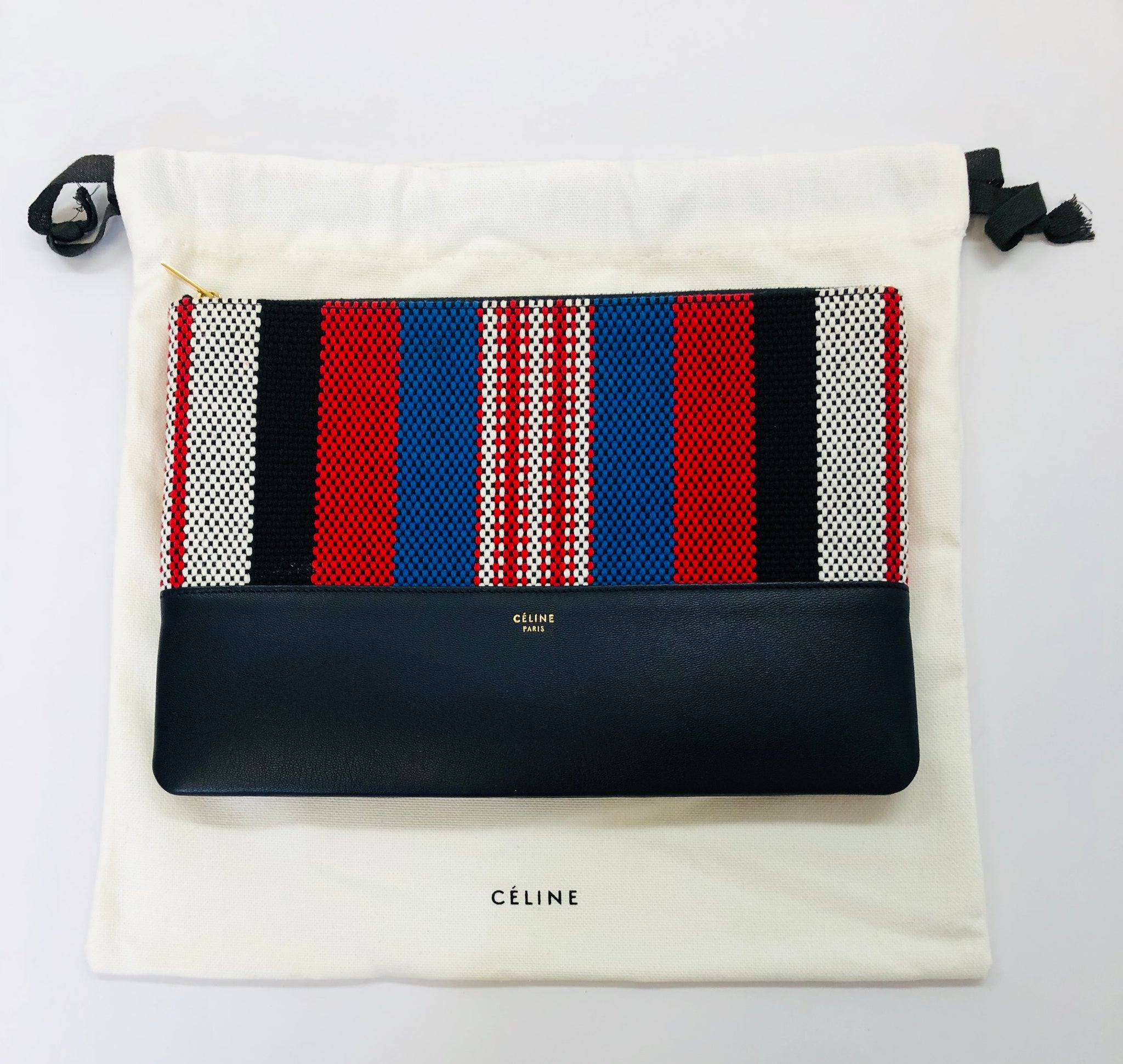 Celine Leather and Textile Pouch – JDEX Styles