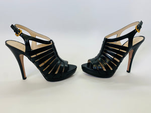 Prada Black Platform Sandals Size 39 1/2