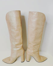 Load image into Gallery viewer, Paris Texas Pink V Cut Knee High Boots Size 38 1/2