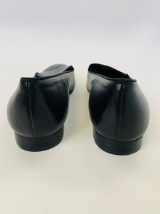 Saint Laurent Black Leather Flats Size 39