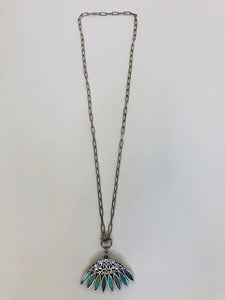 Rainey Elizabeth Long Paper Clip Chain Necklace