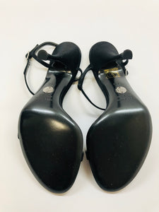Dolce & Gabbana Satin and Crystal Sandals Size 37 1/2