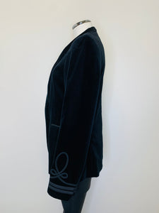 Frame Black Velvet Jacket Size 6