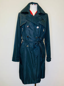 Dolce & Gabbana Black Double Breasted Belted Trench Coat Size 44